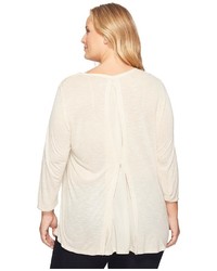 Lucky Brand Plus Size Woven Mixed Top Clothing