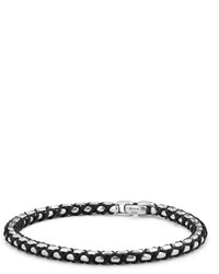 David Yurman 48mm Woven Box Chain Bracelet Black