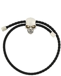 Alexander McQueen Woven Skull Bracelet