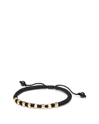 David Yurman Dy Fortune Woven Bracelet With Black Onyx In 18k Gold