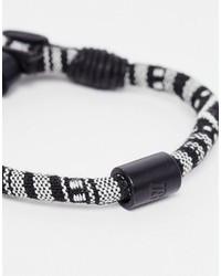 Icon Brand Geo Tribal Woven Bracelet In Black