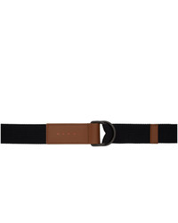 Marni Black And Brown Webbing Belt