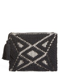 Sole Society Palisades Tasseled Woven Clutch
