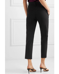 Brunello Cucinelli Cropped Bead Embellished Cady Straight Leg Pants