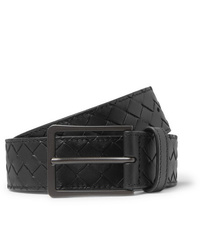 Bottega Veneta 35cm Black Intrecciato Leather Belt