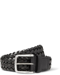 Tod's 35cm Black Woven Leather Belt