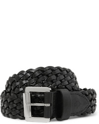 Mulberry 3cm Black Woven Leather Belt