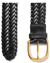 Tom Ford 4cm Black Woven Leather Belt