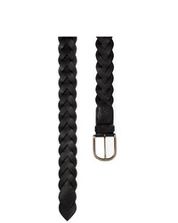Ami 4cm Black Woven Leather Belt