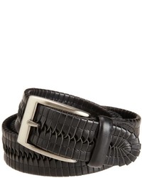 Haggar Leather Woven Braid And Harness Buckle
