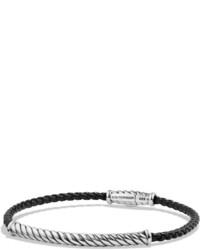 David Yurman Lea Woven Leather Cable Bracelet