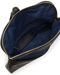 Cole Haan Skylar Leather Weave Clutch Bag Black