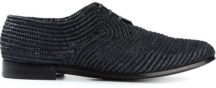 Dolce amp; Gabbana woven derby shoes - Black