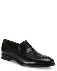 Fratelli Rossetti Leather Hand Woven Loafers