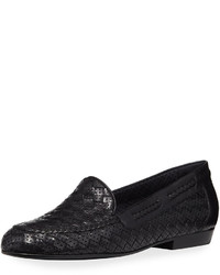 Sesto Meucci Nellie Woven Perforated Leather Loafer