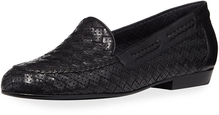 Sesto Meucci Nellie Woven Perforated Leather Loafer, $125 | Neiman ...