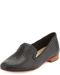 Cole Haan Sabrina Woven Leather Loafer Black