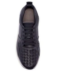 Bottega Veneta Interwoven Leather Low Top Sneakers