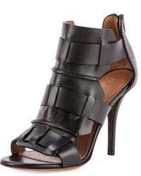 Givenchy Woven Cage Leather Sandal Black