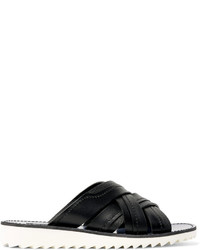 Dolce & Gabbana Woven Leather Slides