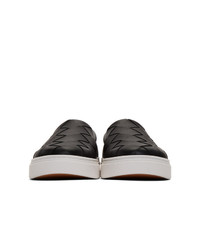 Bottega Veneta Black Maxi Intrecciato Slip On Sneakers
