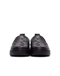 Bottega Veneta Black Maxi Intrecciato Sneakers