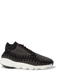 Nike Lab Air Footscape Tweed Leather And Woven Mesh Sneakers