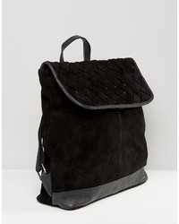 Asos Suede Woven Backpack