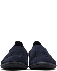 Giorgio Armani Navy Perforated Loafers