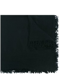 Black Woven Wool Scarf