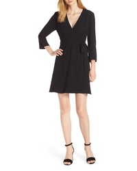 Charles Henry Faux Wrap Dress