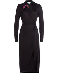 Diane von Furstenberg Wrap Dress With Printed Corsage