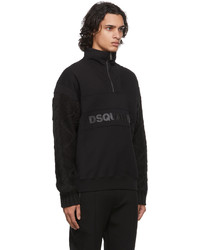 DSQUARED2 Black 70s Zip Up Sweater
