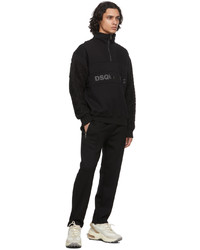 DSQUARED2 Black 70s Zip Up Sweater
