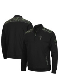 Colosseum Black Arizona State Sun Devils Oht Military Appreciation Commo Fleece Quarter Zip Jacket At Nordstrom