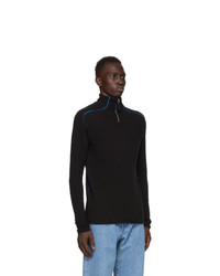 Sunnei Black Cashmere Zipped Sweater