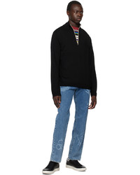 Ps By Paul Smith Black Embroidered Sweater
