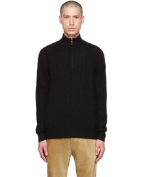 Polo Ralph Lauren Black Half Zip Sweater
