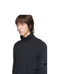 C.P. Company Black Half Zip Sweatshirt
