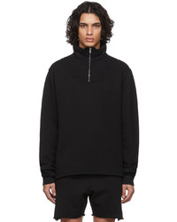 Les Tien Black Half Zip Yacht Sweatshirt