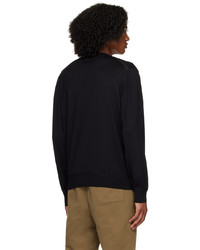 Zegna Black Intarsia Sweater
