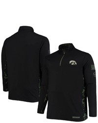 Colosseum Black Iowa Hawkeyes Oht Military Appreciation Big Tall Quarter Zip Jacket At Nordstrom