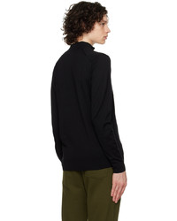 Sunspel Black Lightweight Sweater