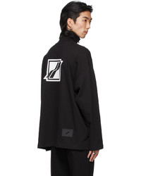 We11done Black Logo Half Zip Jacket