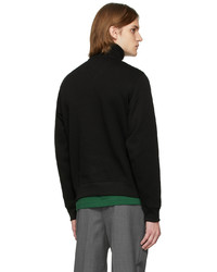 Lacoste Black Logo Half Zip Sweatshirt