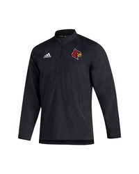 adidas Black Louisville Cardinals 2021 Sideline Roready Quarter Zip Jacket