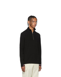 Moncler Black Maglione Lupetto Zip Up Sweater