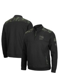 Colosseum Black Memphis Tigers Oht Military Appreciation Commo Fleece Quarter Zip Jacket At Nordstrom
