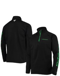 Columbia Black Oregon Ducks Terminal Tackle Fleece Raglan Omni Shade Quarter Zip Jacket At Nordstrom