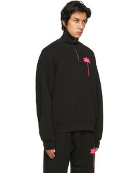 Palm Angels Black Palm Tree Turtleneck Sweatshirt